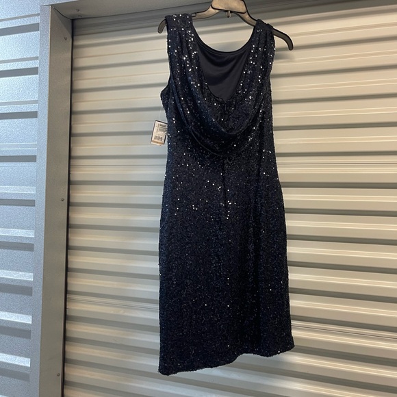Navy Blue Sequin Dress - Picture 4 of 4